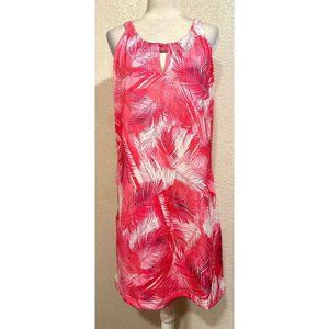 Stella Parker Pink Tropical Mini Pocket Dress